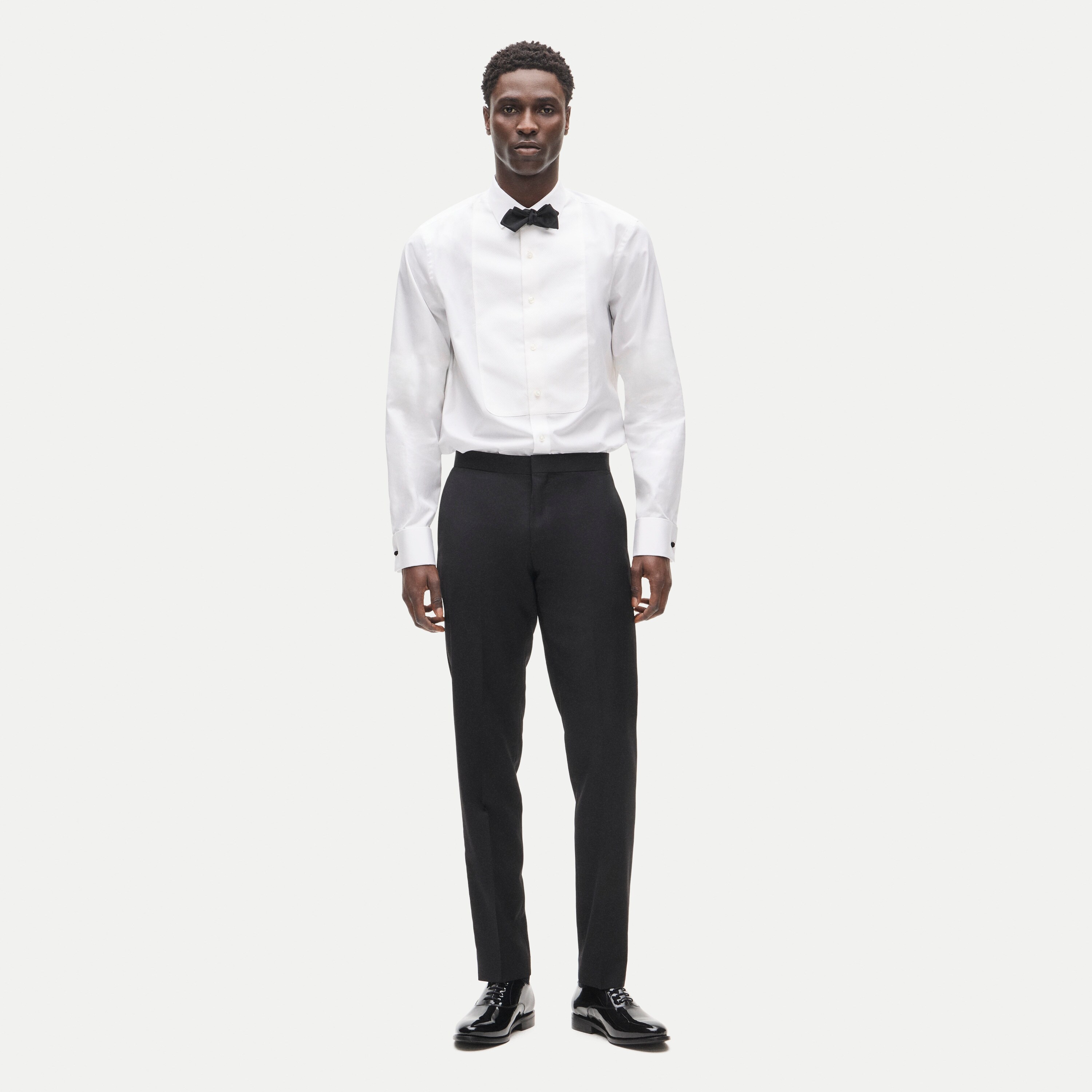 black and white dress pants Black & White Glen Plaid Flannel Custom Dress Pants