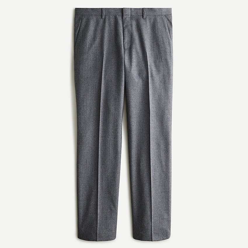 j.crew: ludlow slim-fit suit pant in heathered italian wool flannel for men, right side, view zoomed
