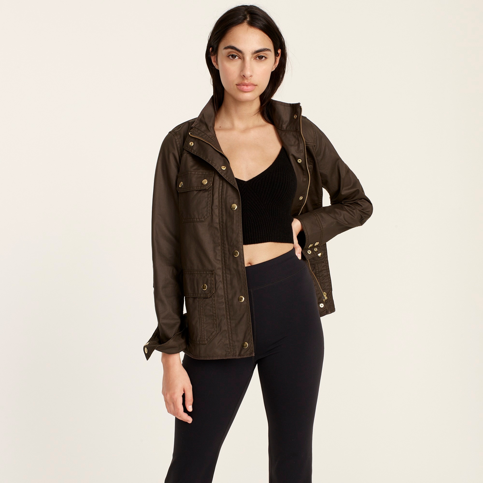 j crew waxed cotton jacket