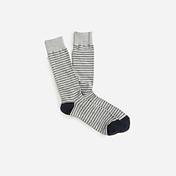 Tipped microstriped socks