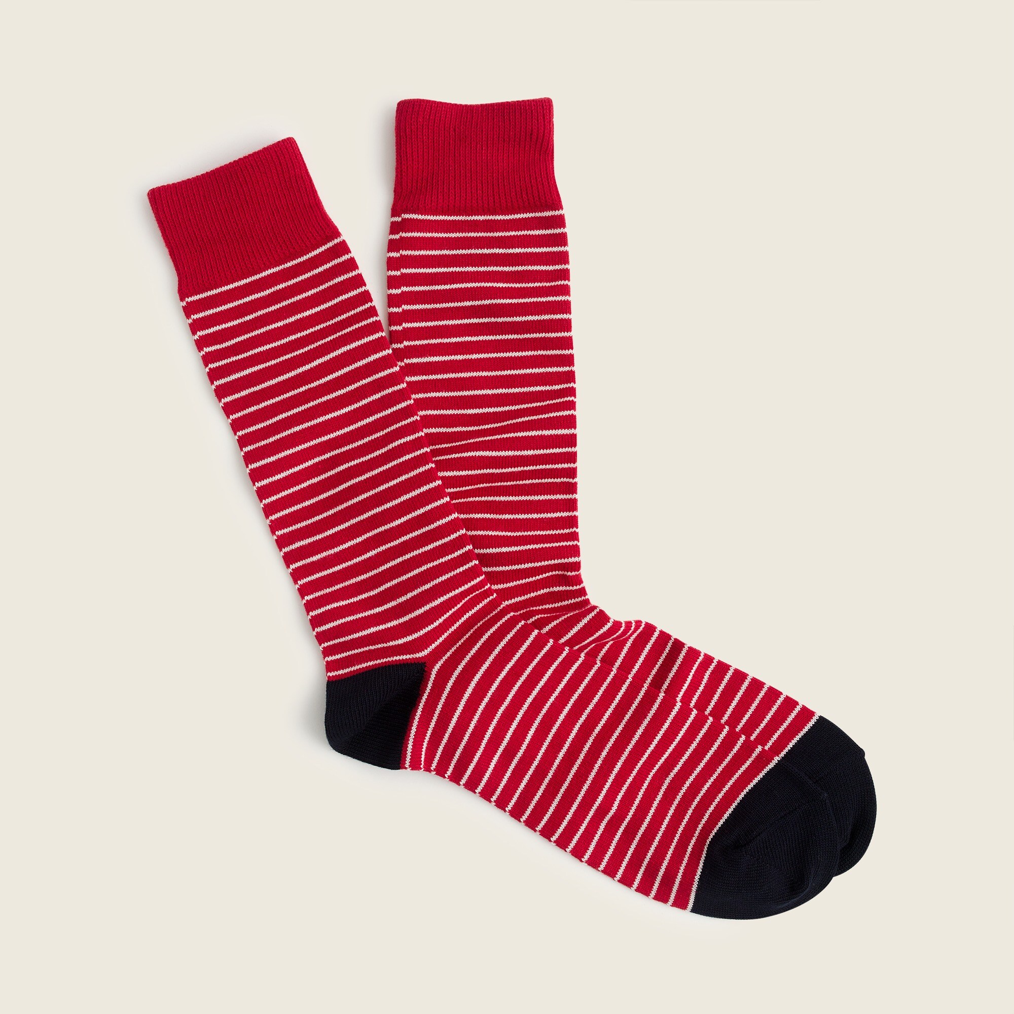 Tipped microstripe socks
