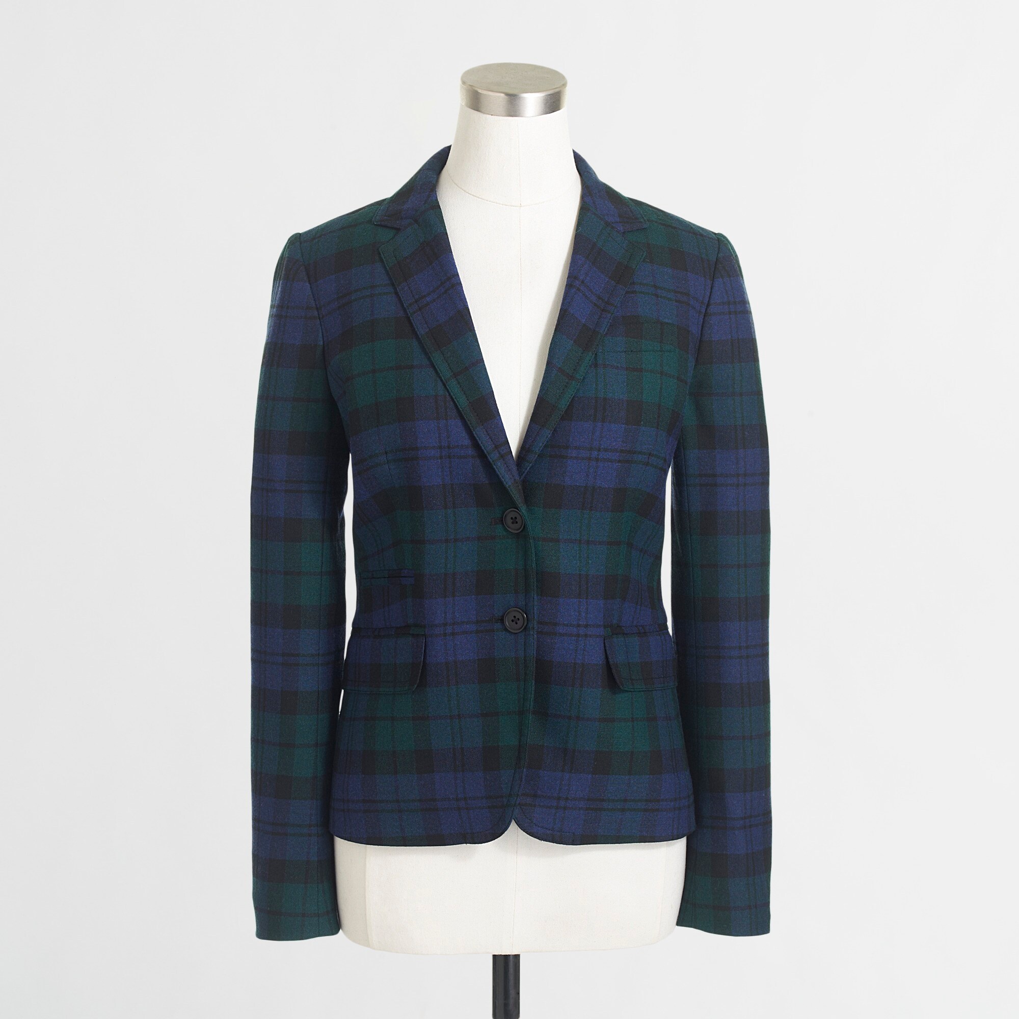 Factory black watch plaid blazer