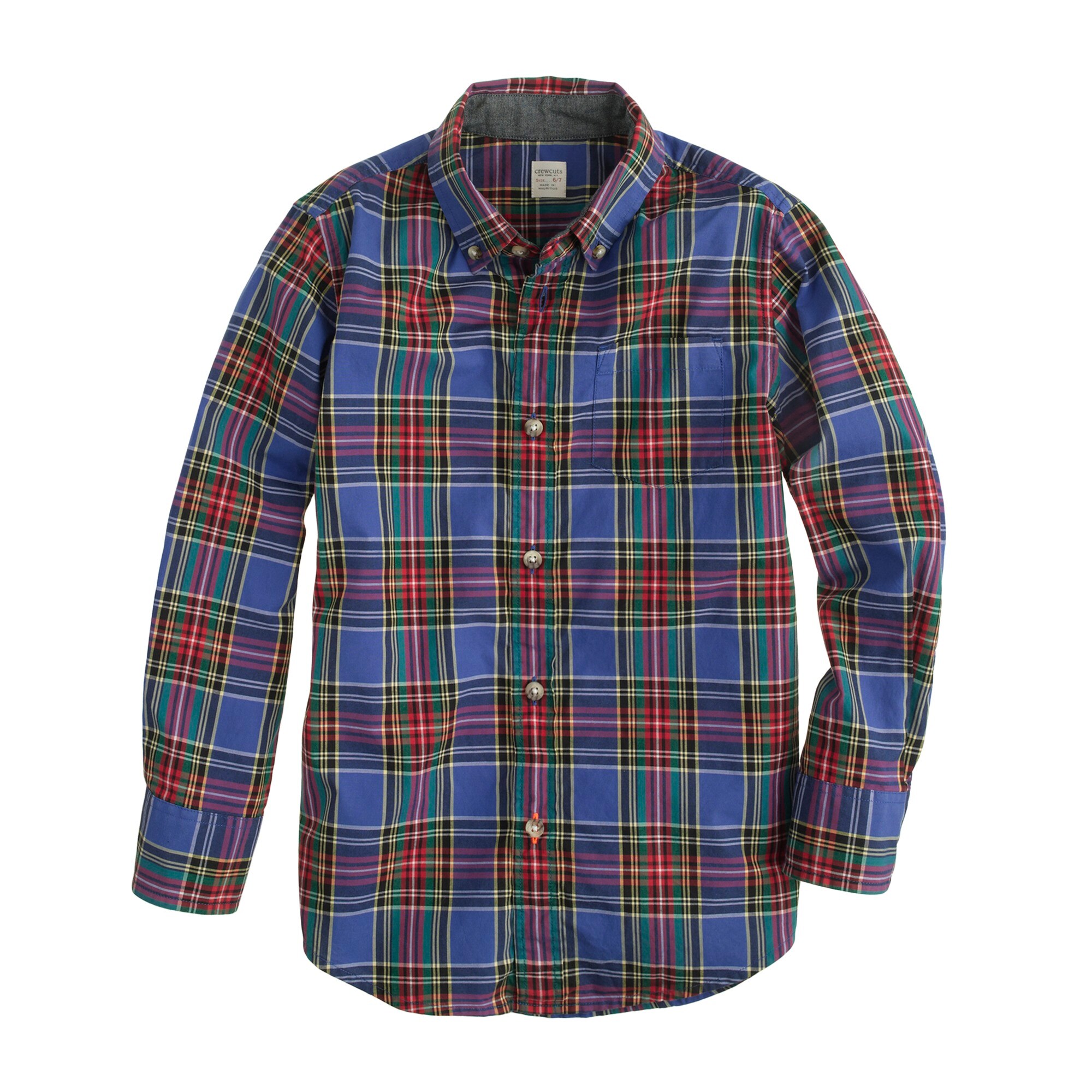 red tartan boys shirt