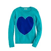 Girls' heart sweater : Girl popovers | J.Crew
