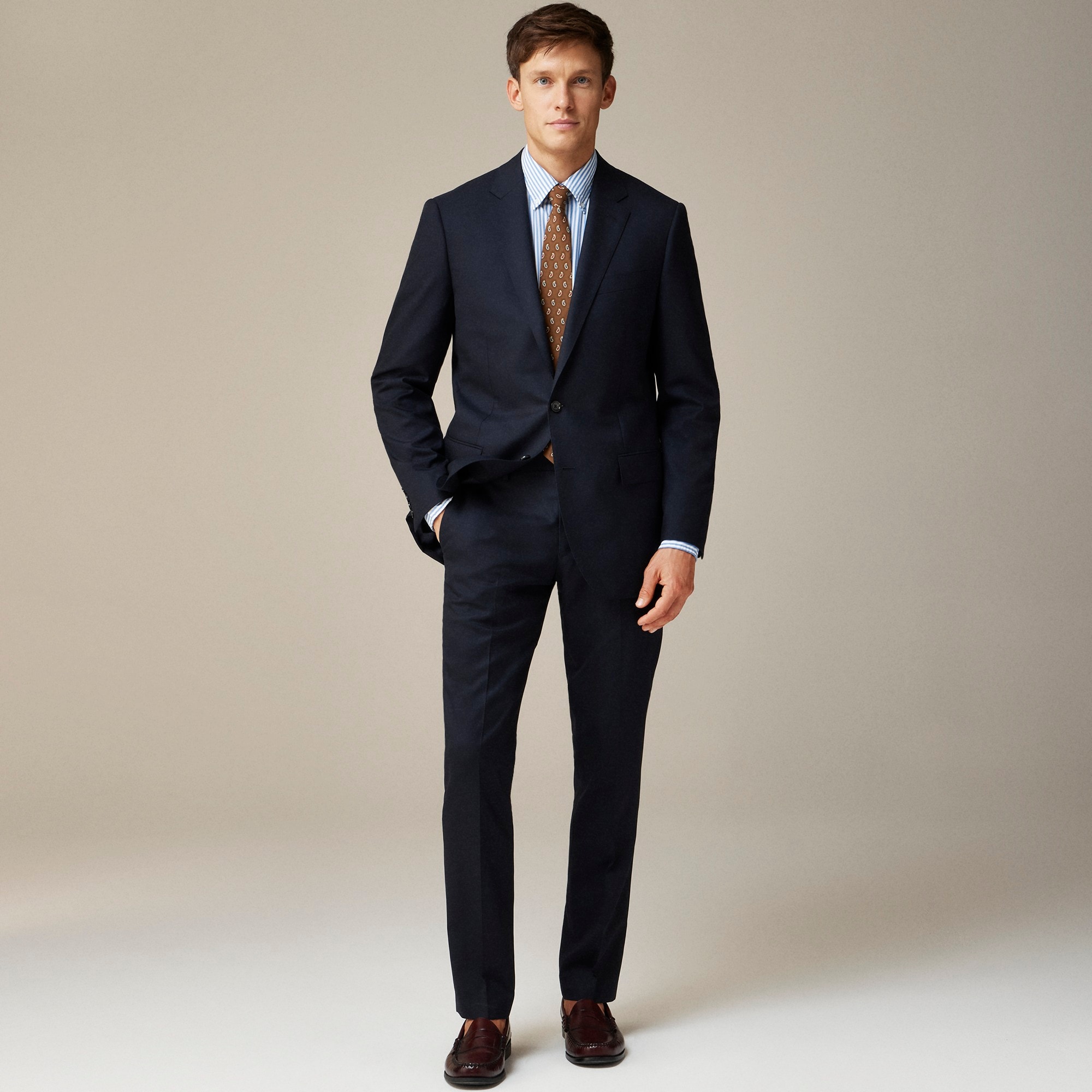 mens Ludlow Slim-fit suit jacket with double vent in Italian wool