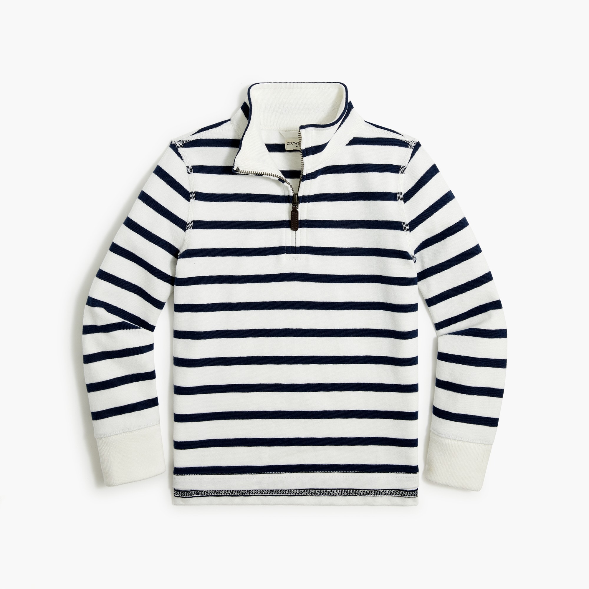Boys' Striped Sueded Half-zip Popover Sweatshirt For Boys | Factory