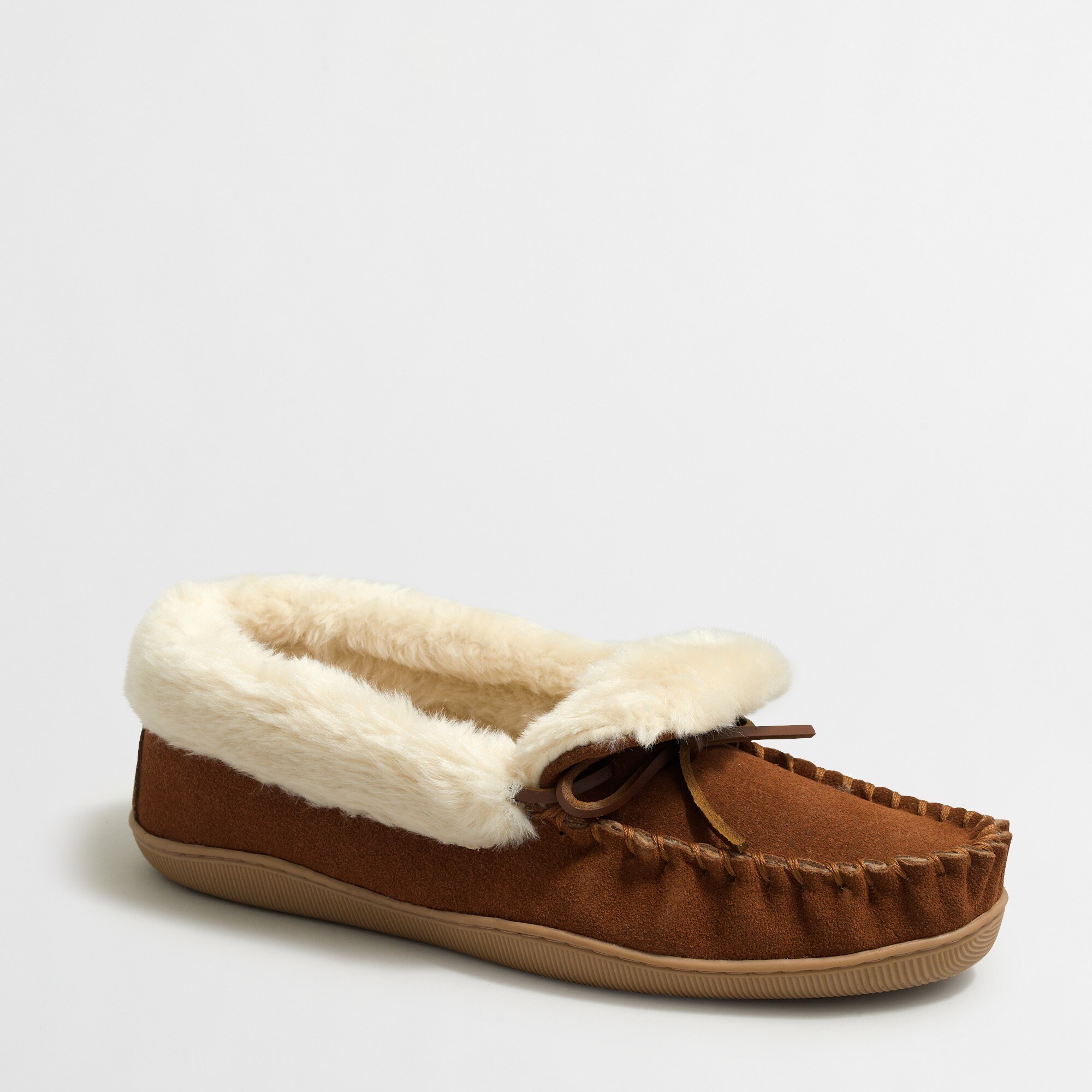 shearling foldover slippers for women
