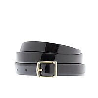 Patent leather square-buckle belt : | J.Crew