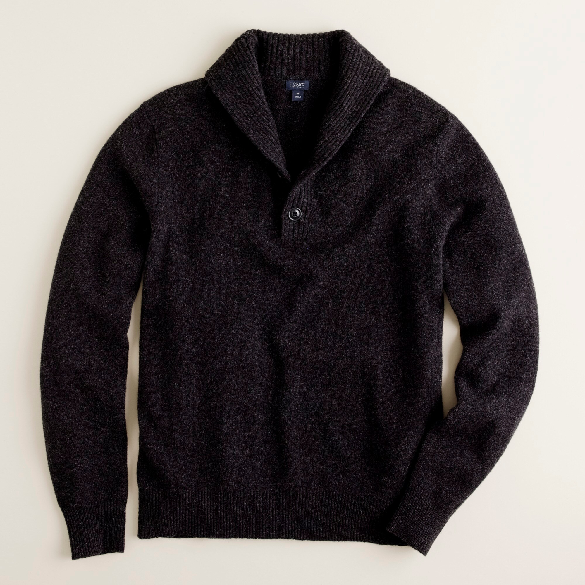 Lambswool shawl-collar sweater : | J.Crew