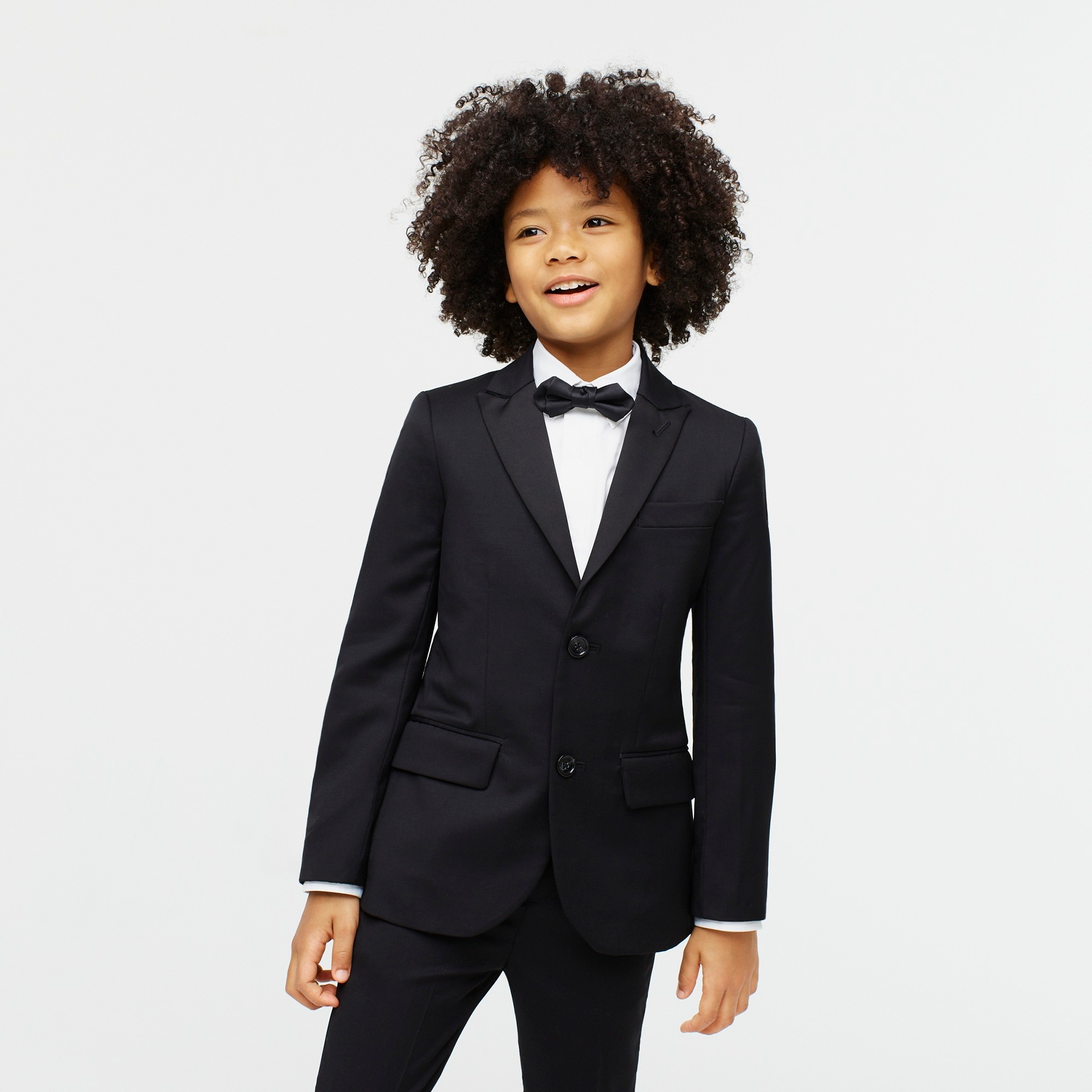 Boys' Ludlow peak-lapel tuxedo jacket in Italian wool