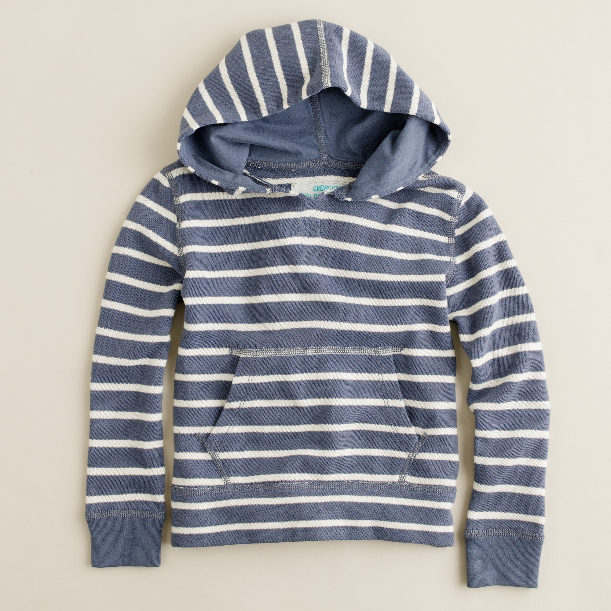 Boys' slit-neck stripe popover hoodie : | J.Crew