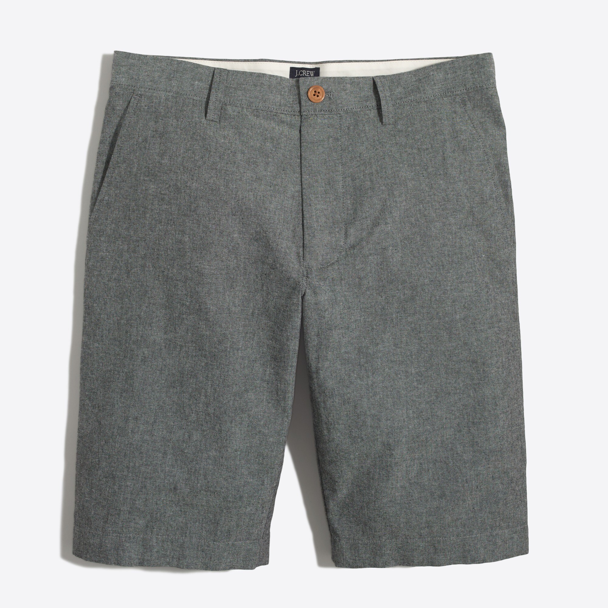 11" grey chambray rivington short for men
