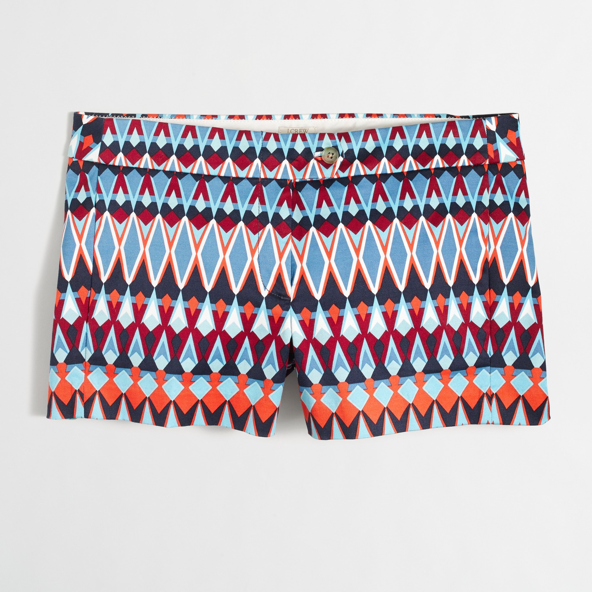 3" printed stretch chino short for women