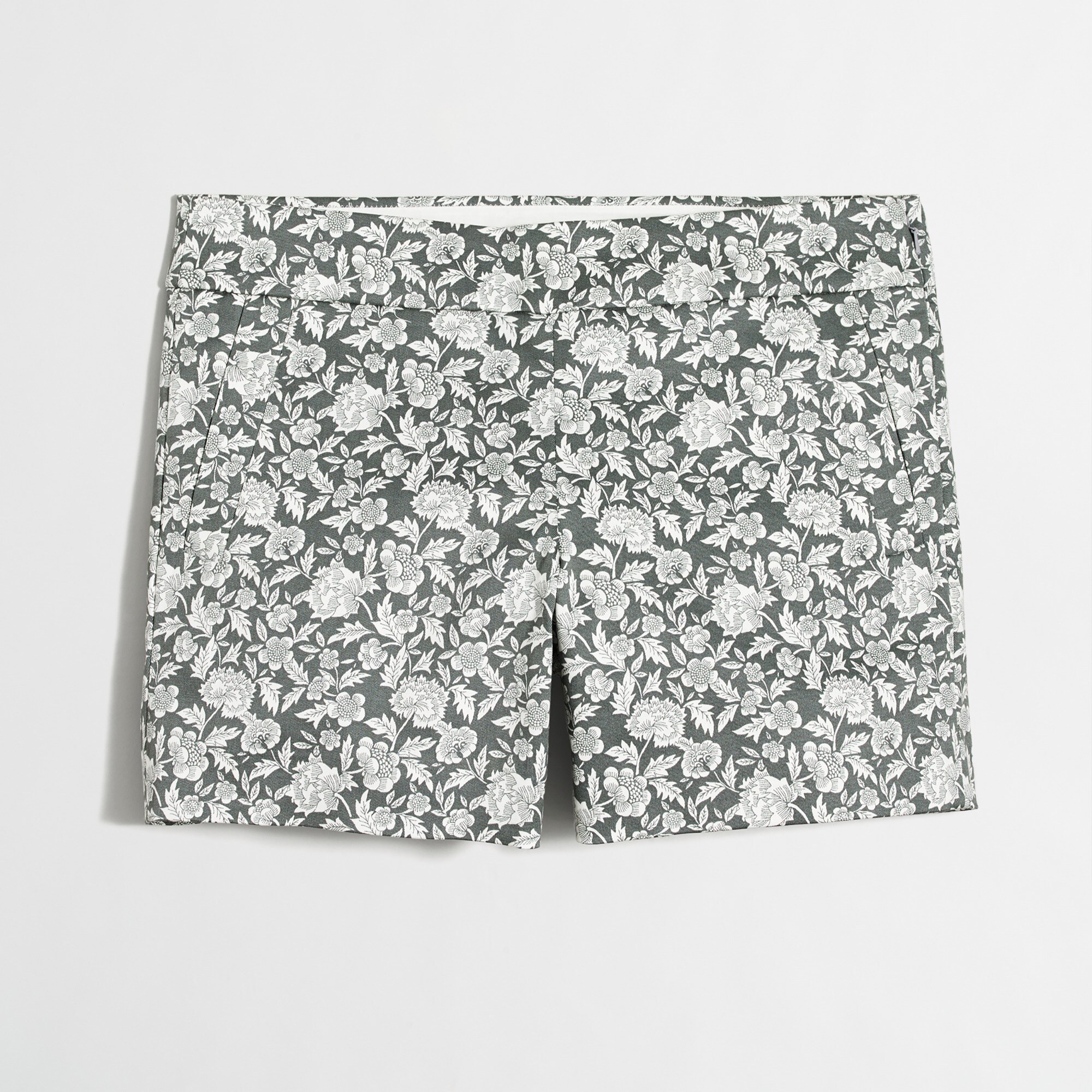 5" printed stretch chino short for women