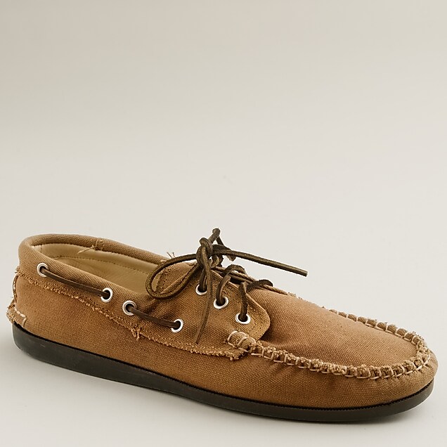 Men's Quoddy® for J.Crew 3-eyelet canvas boat shoes : Men oxford ...