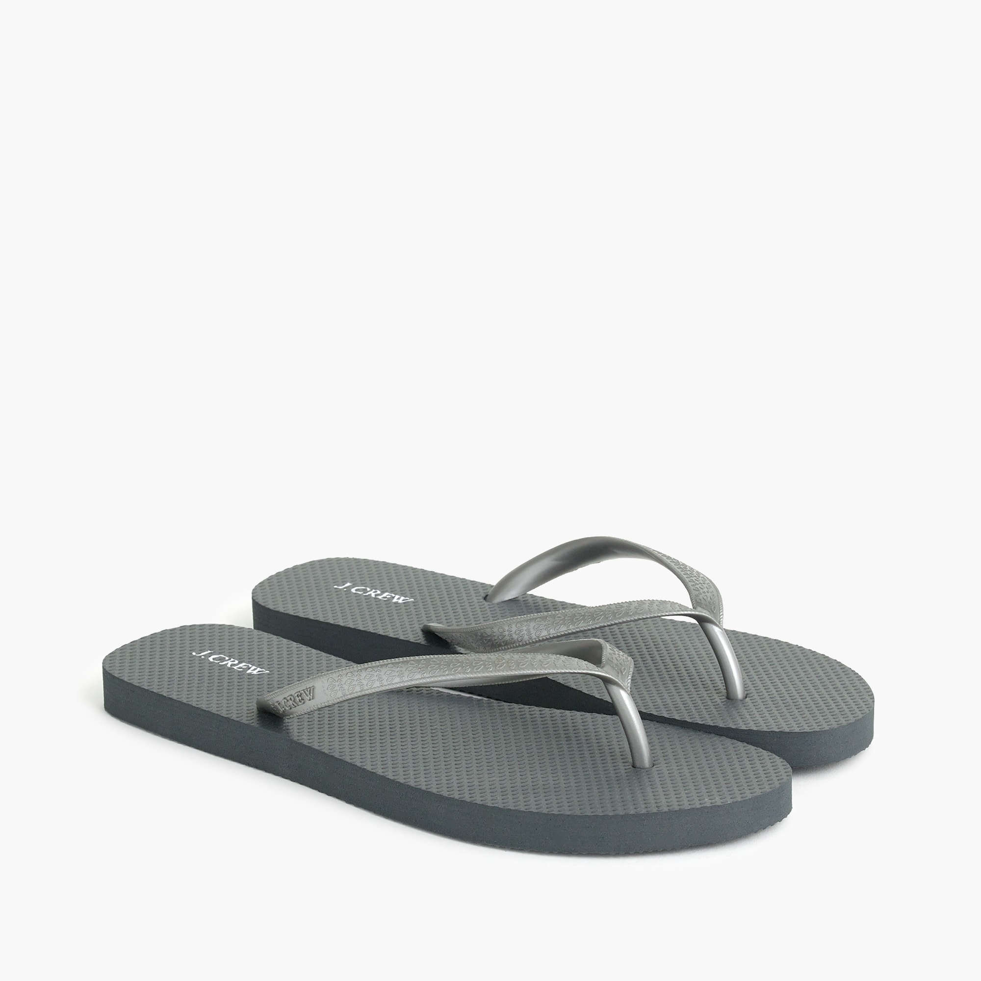 women's gray flip flops