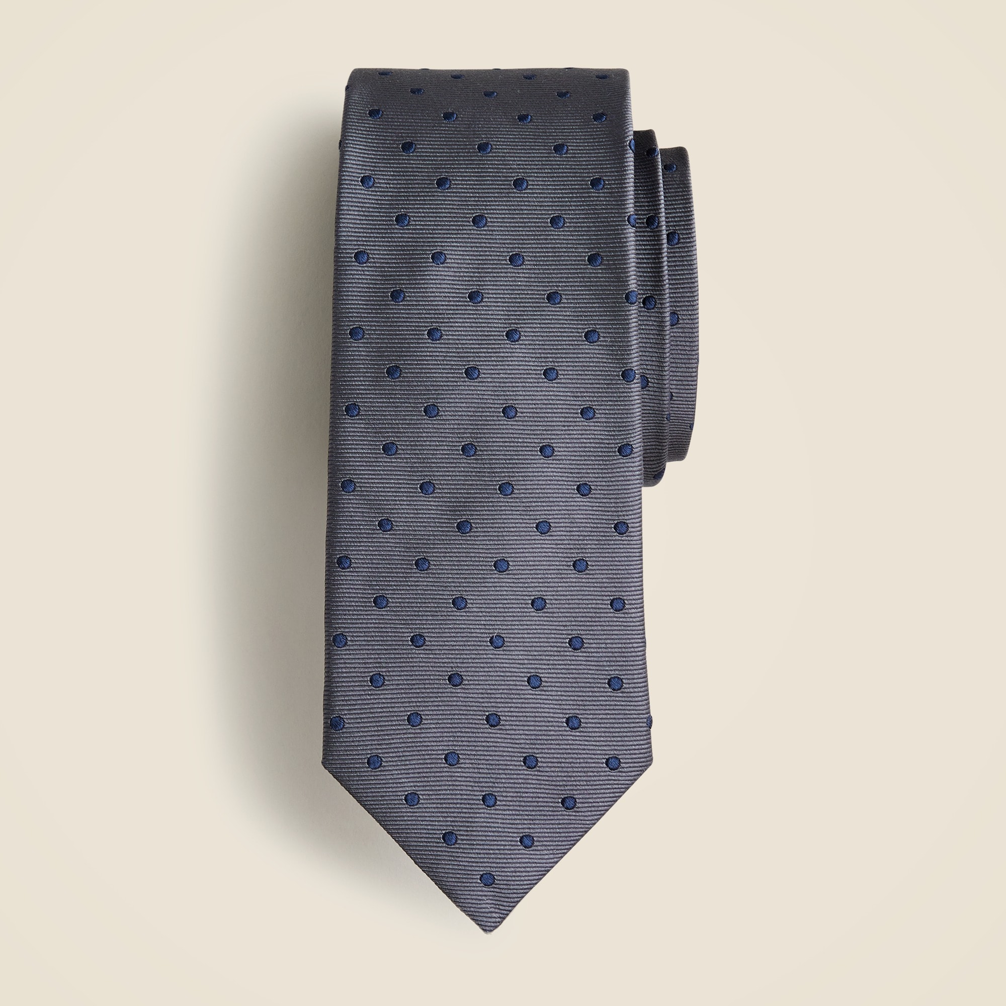  Italian silk repp tie in dot