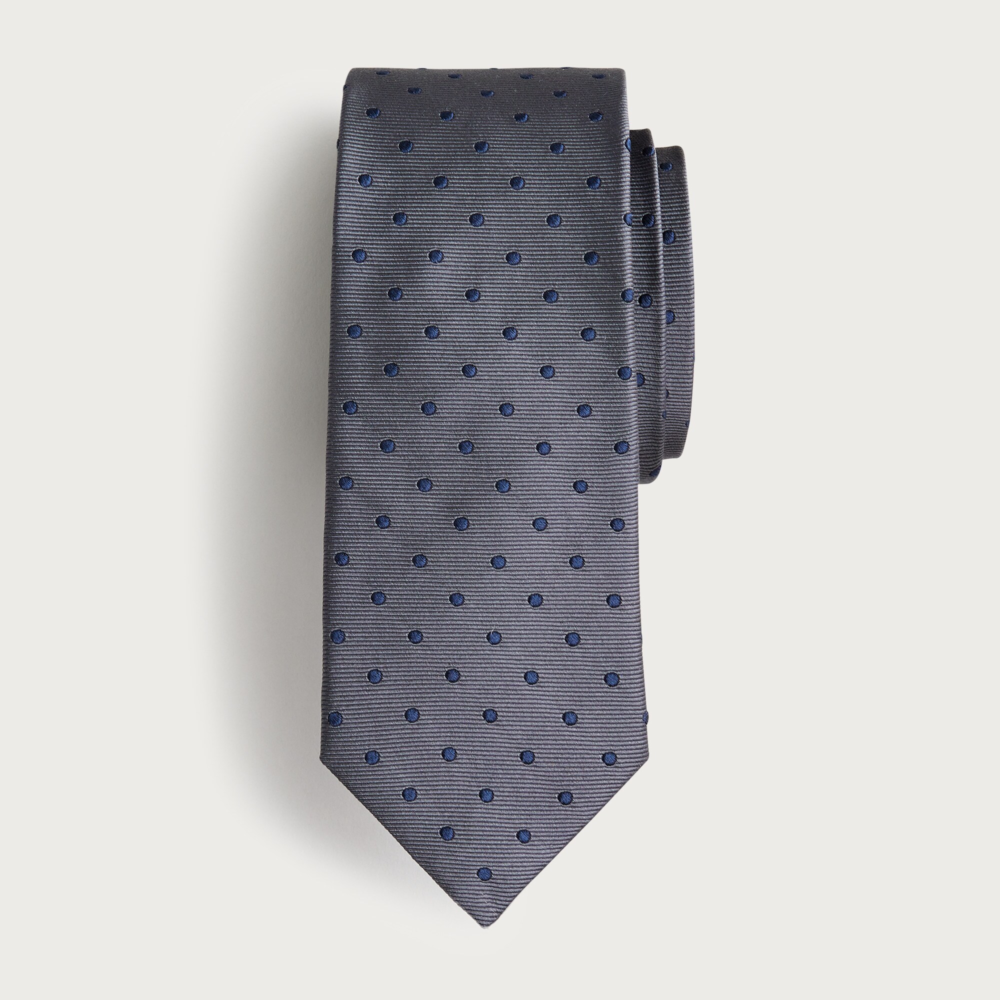 Italian silk repp tie in dot