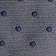 Italian silk repp tie in dot GREY NAVY DOT