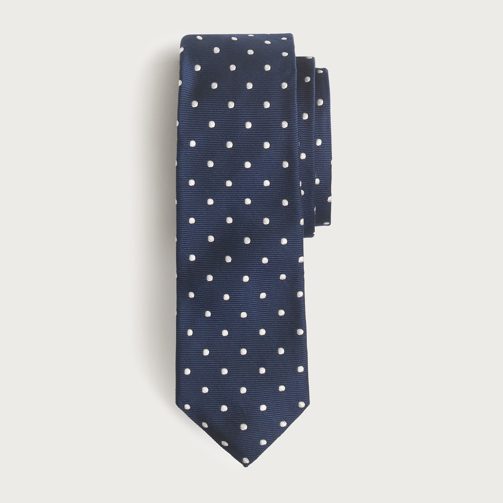 Italian silk repp tie in dot