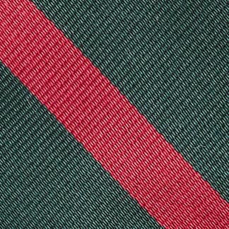 English silk tie in diagonal stripe GREEN RED