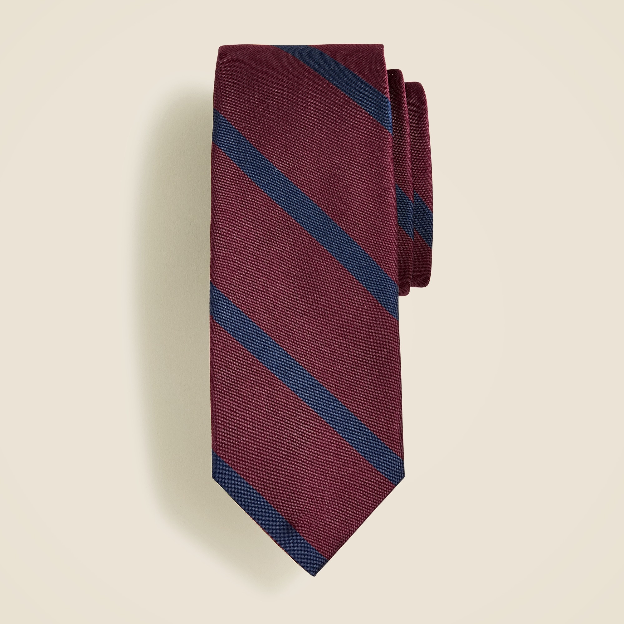  English silk tie in diagonal stripe