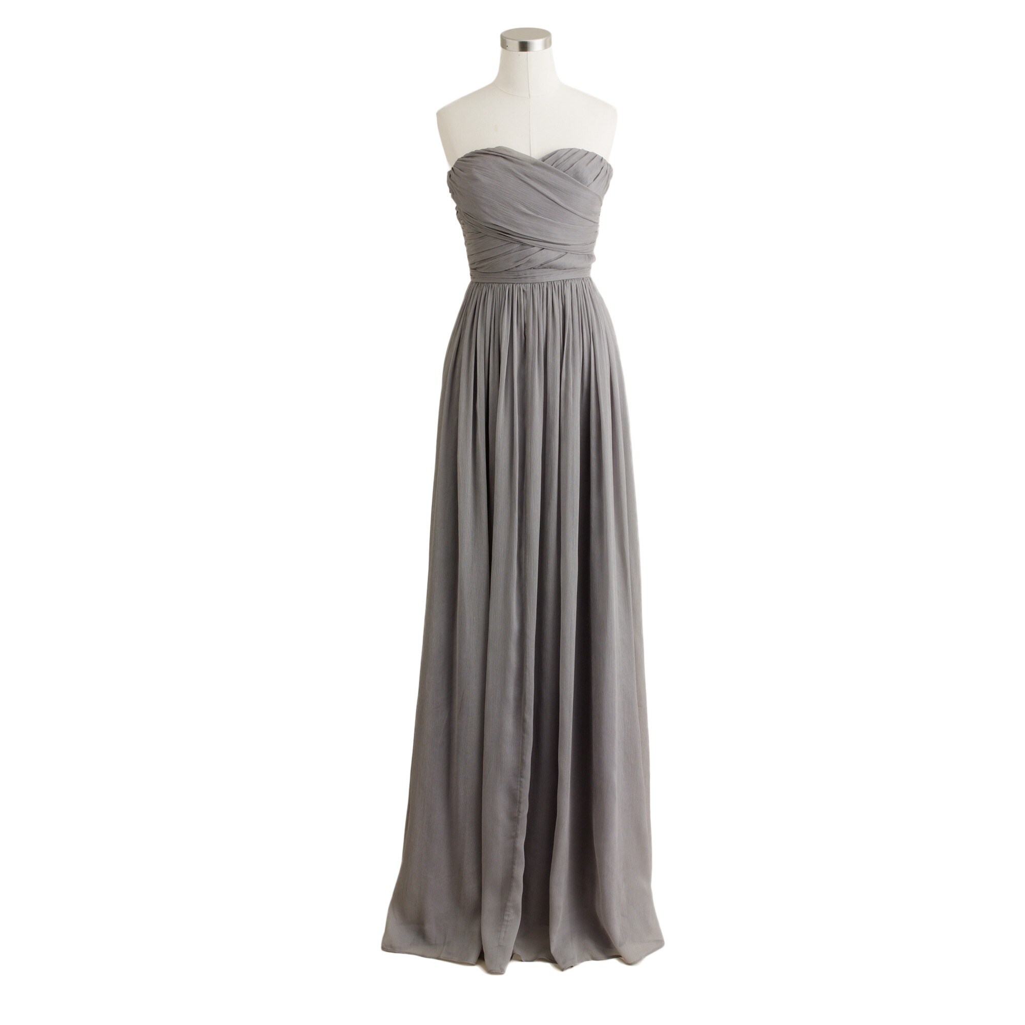 Arabelle long dress in silk chiffon