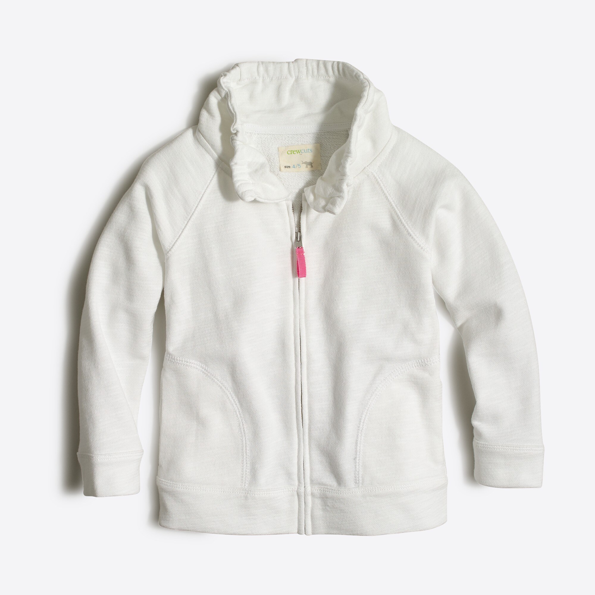 Girls' terry zip-up sweatshirt