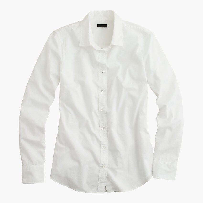 j.crew: boy shirt in classic white for women, right side, view zoomed