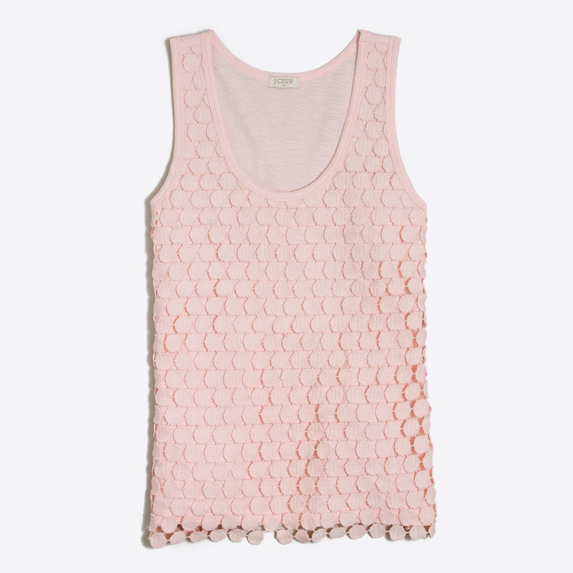 Tiered dot tank top