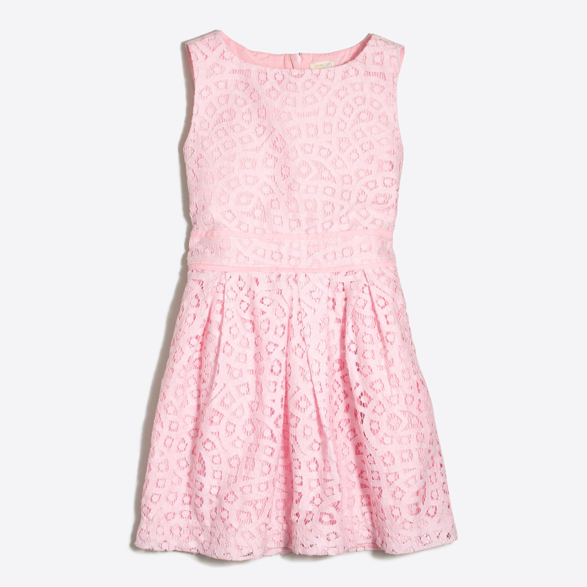 Factory girls' pleated lace party dress