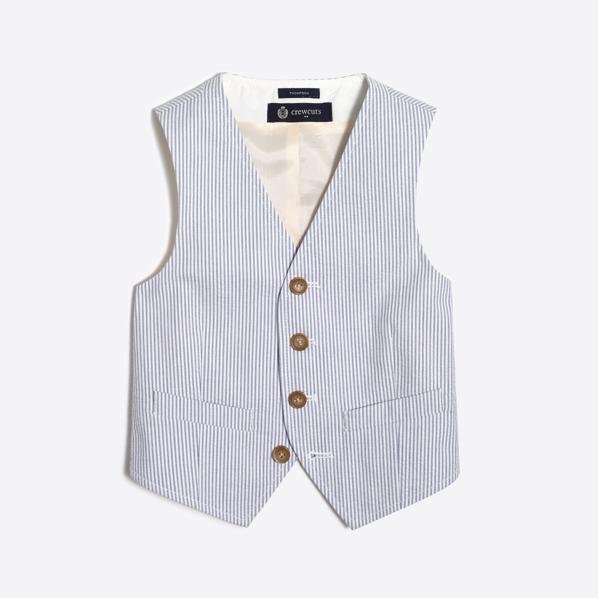 Boys' Thompson suit vest in seersucker