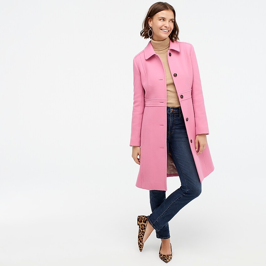 j.crew: classic lady day coat in italian double-cloth wool with thinsulate&reg;, right side, view zoomed