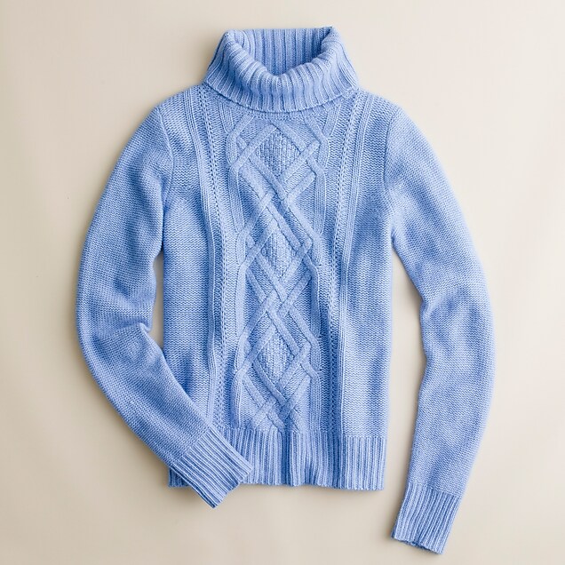 Cambridge cable turtleneck sweater : | J.Crew