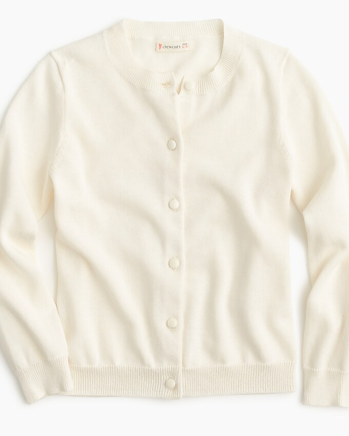 j.crew: girls' classic caroline cardigan sweater for girls, right side, view zoomed