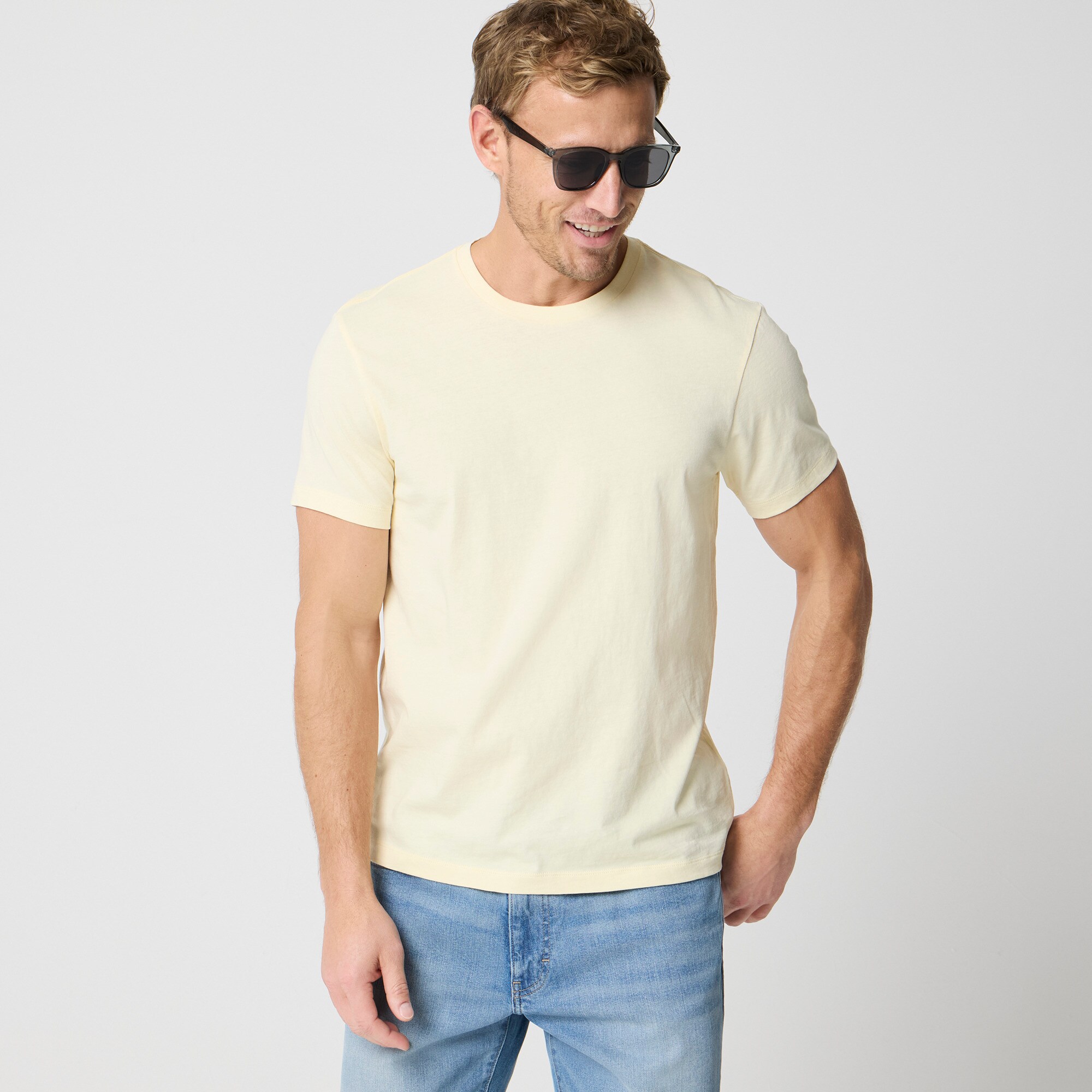 mens Cotton washed jersey tee