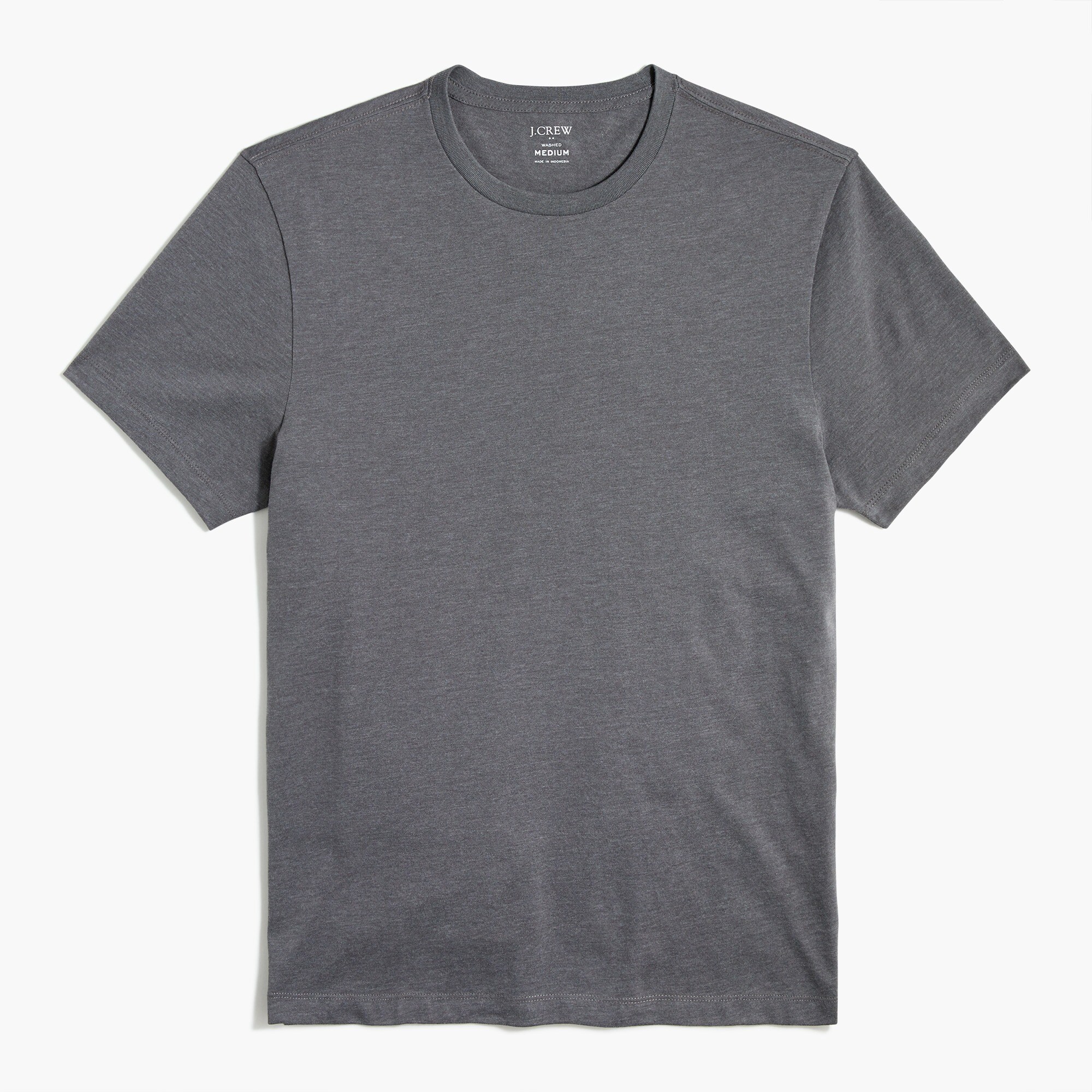heathered washed jersey tee for men