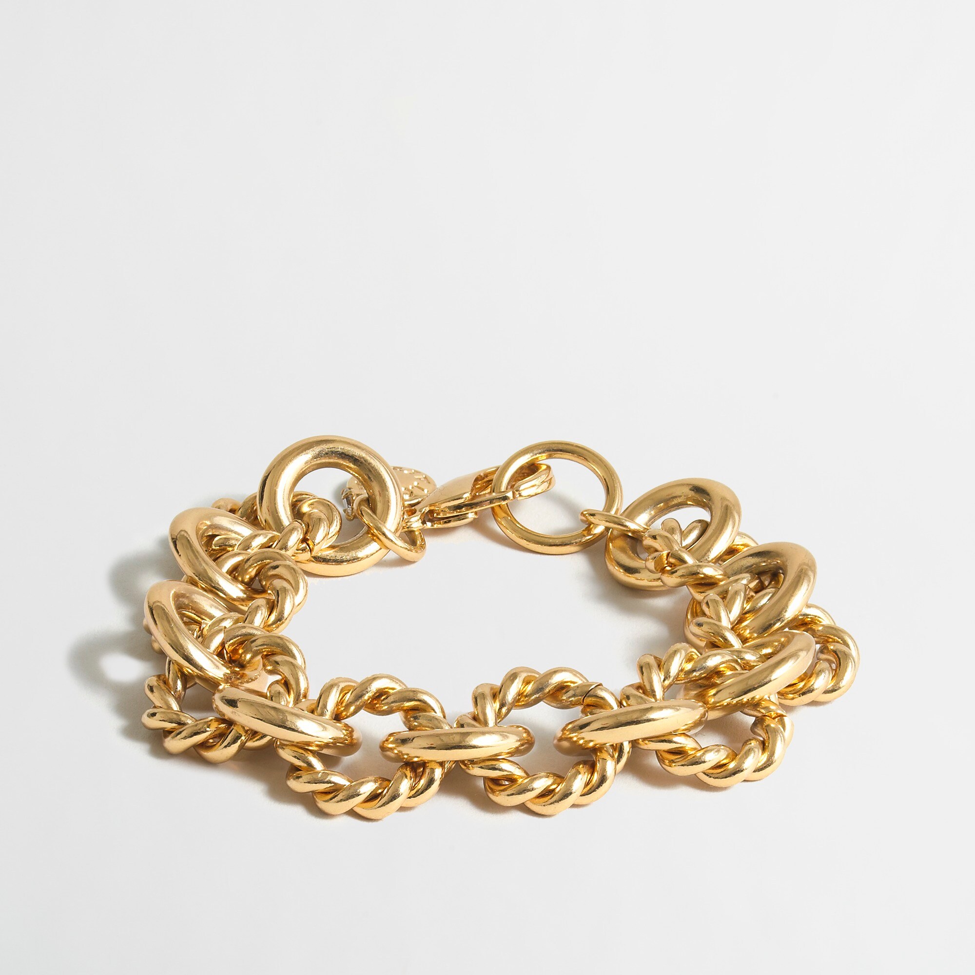Gold-plated chain-link bracelet