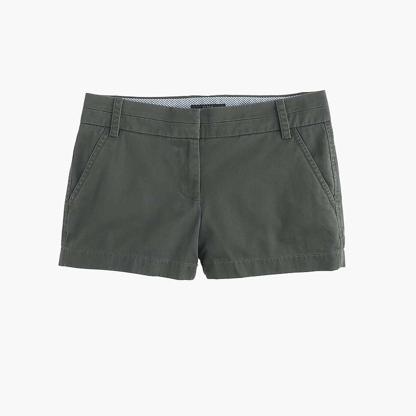j.crew: 3" chino short for women, right side, view zoomed