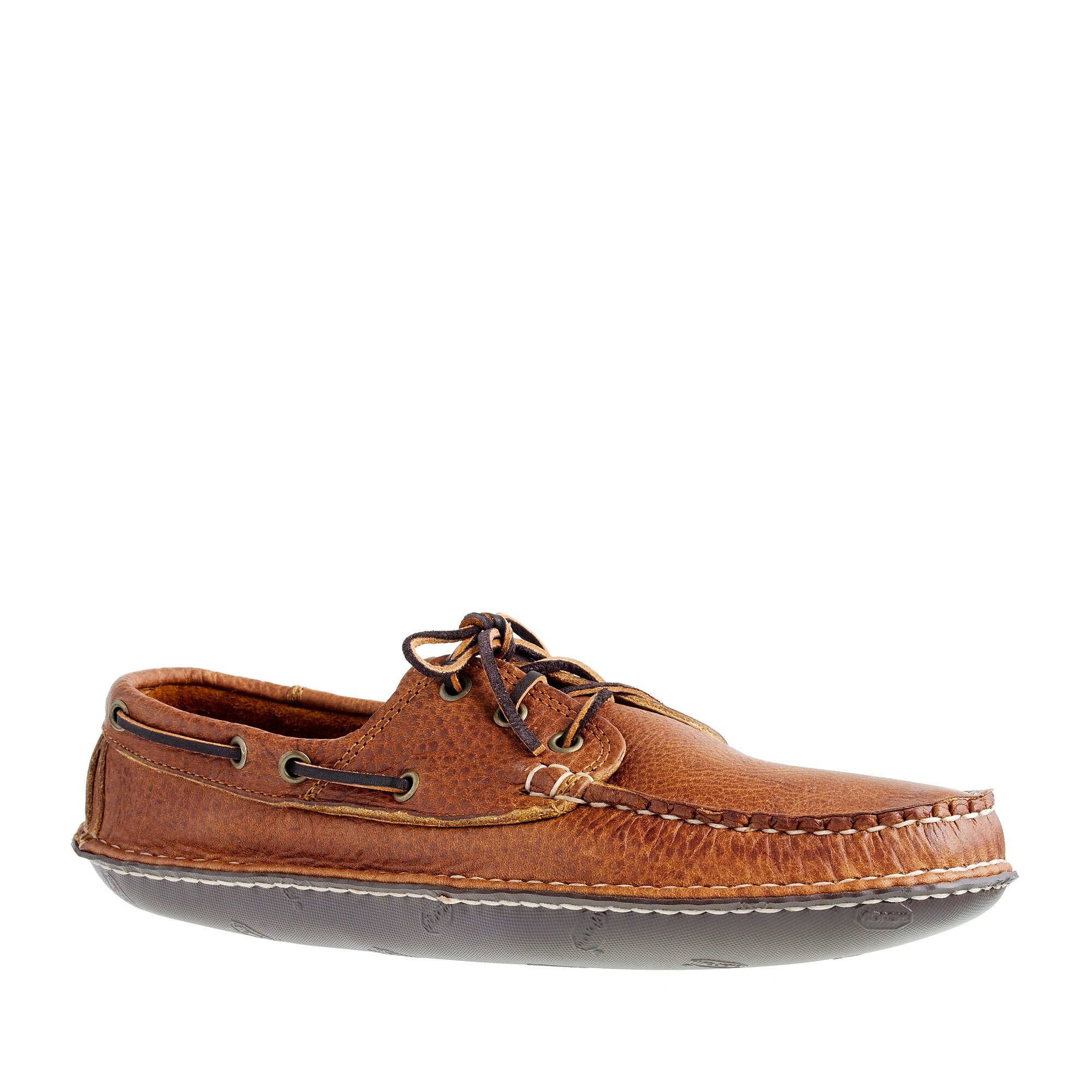 Men's Quoddy® Grizzly leather boat moccasins : Men casual shoes | J.Crew