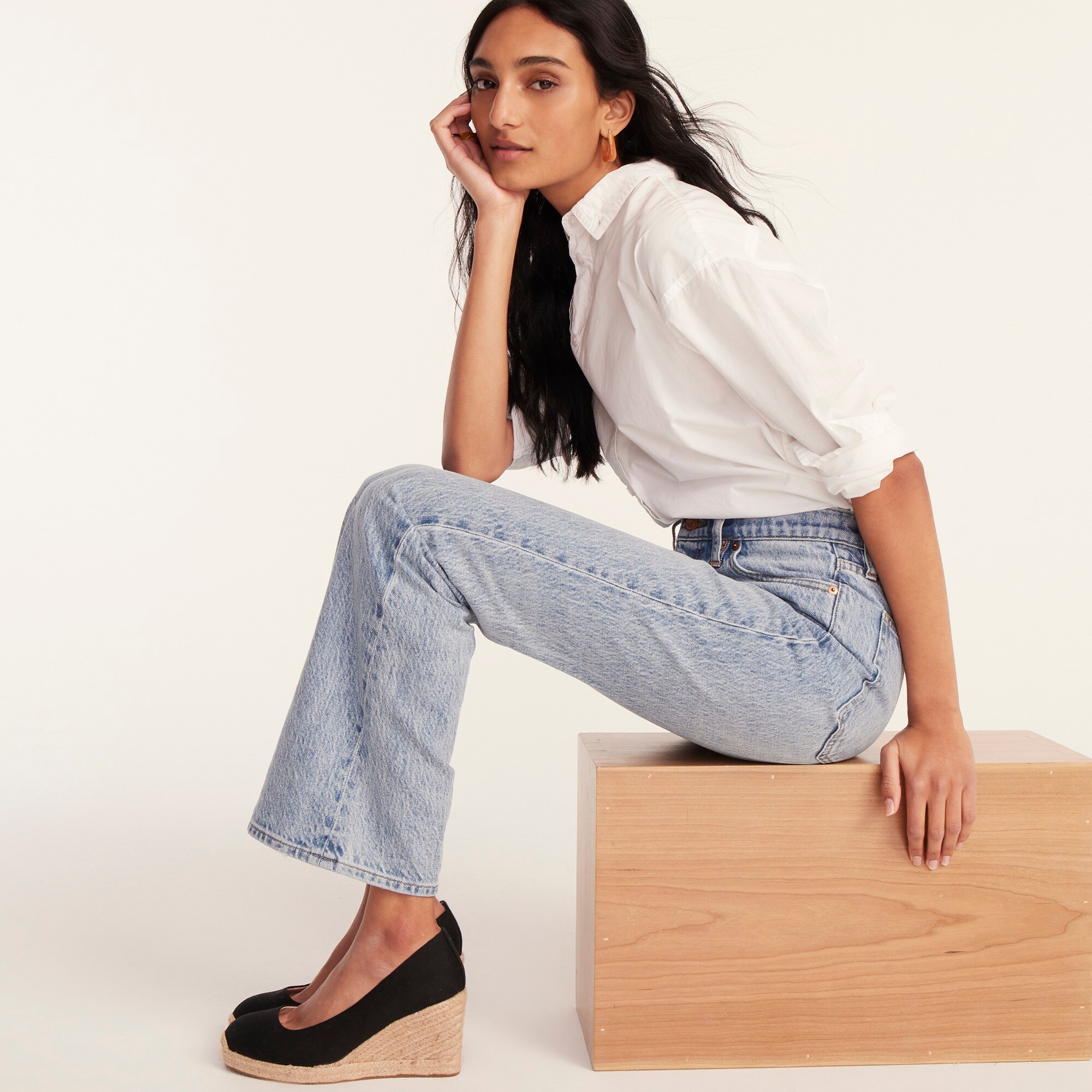 Seville espadrille wedges in canvas