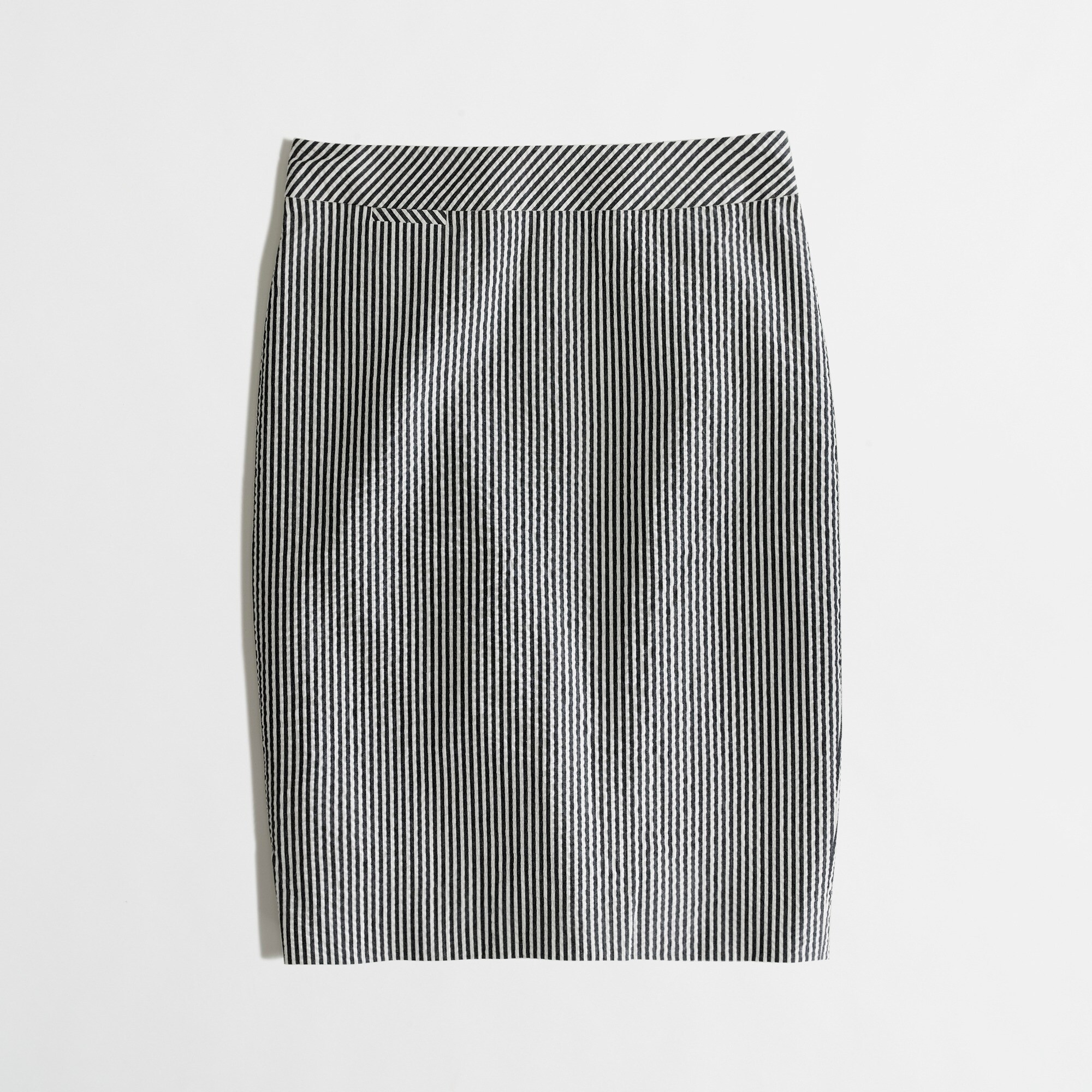 Factory pencil skirt in seersucker
