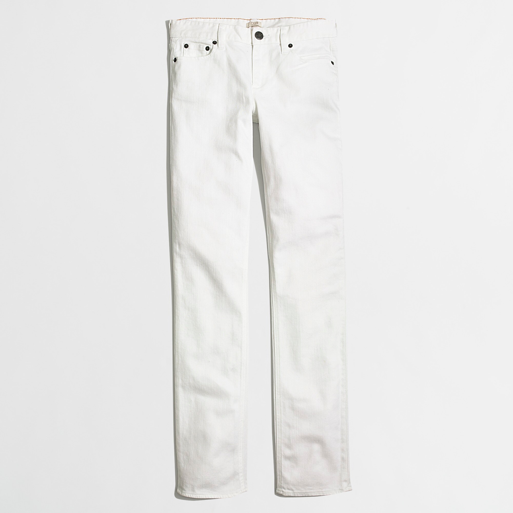 White straight-and-narrow jean