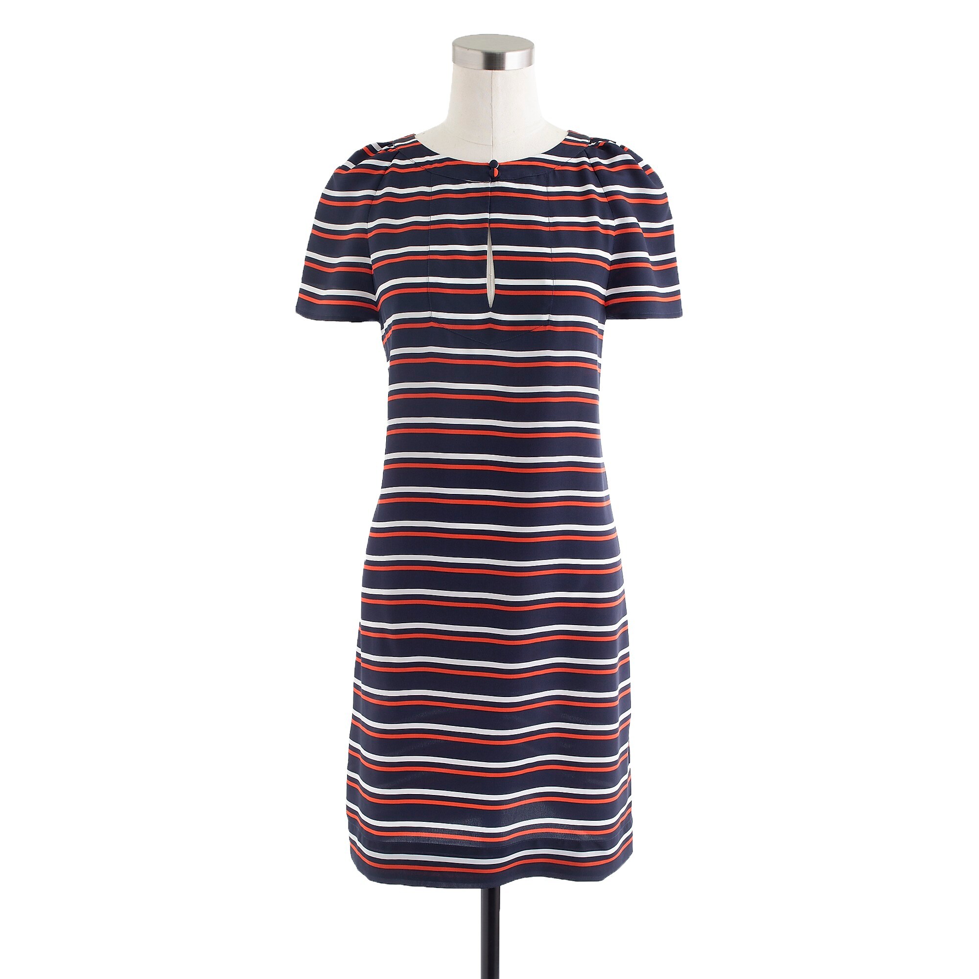 Stripe silk tunic dress : Women day | J.Crew