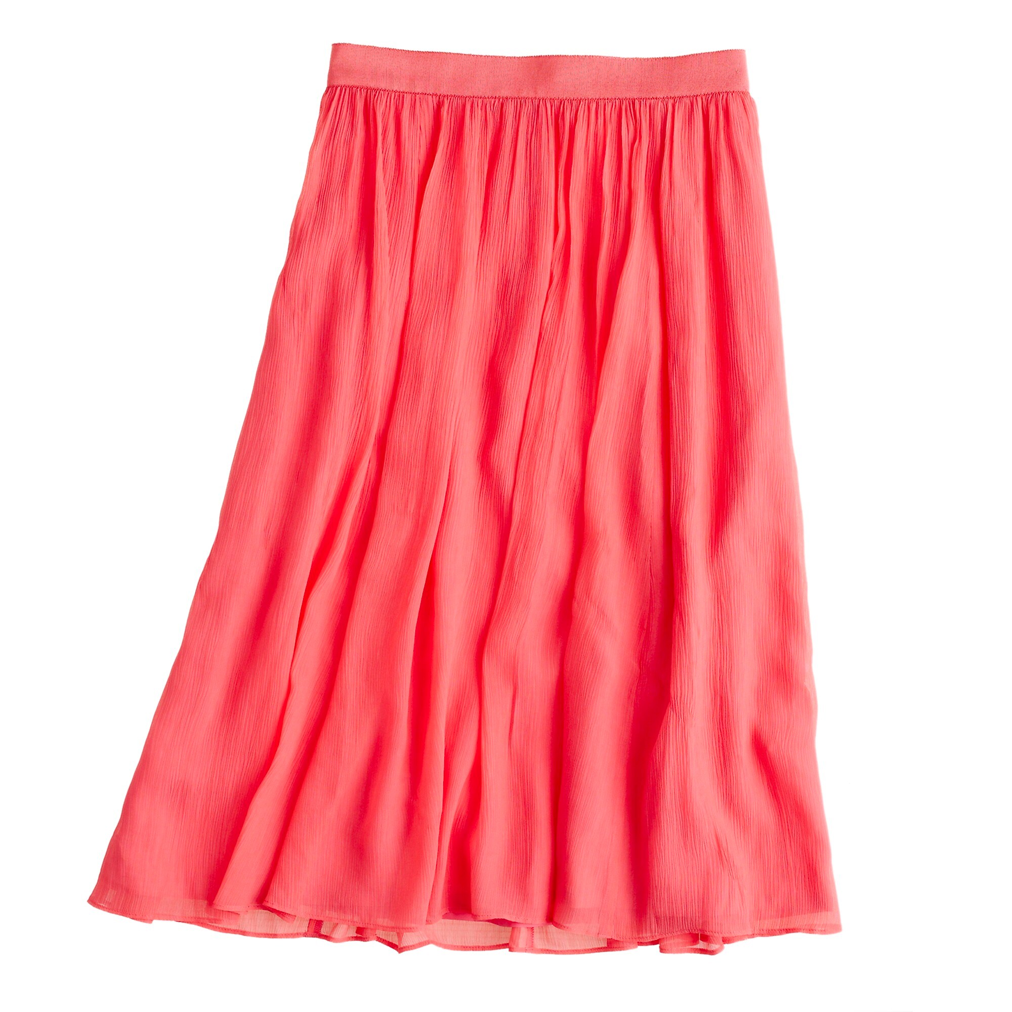 Crinkle chiffon skirt : Women a-line | J.Crew