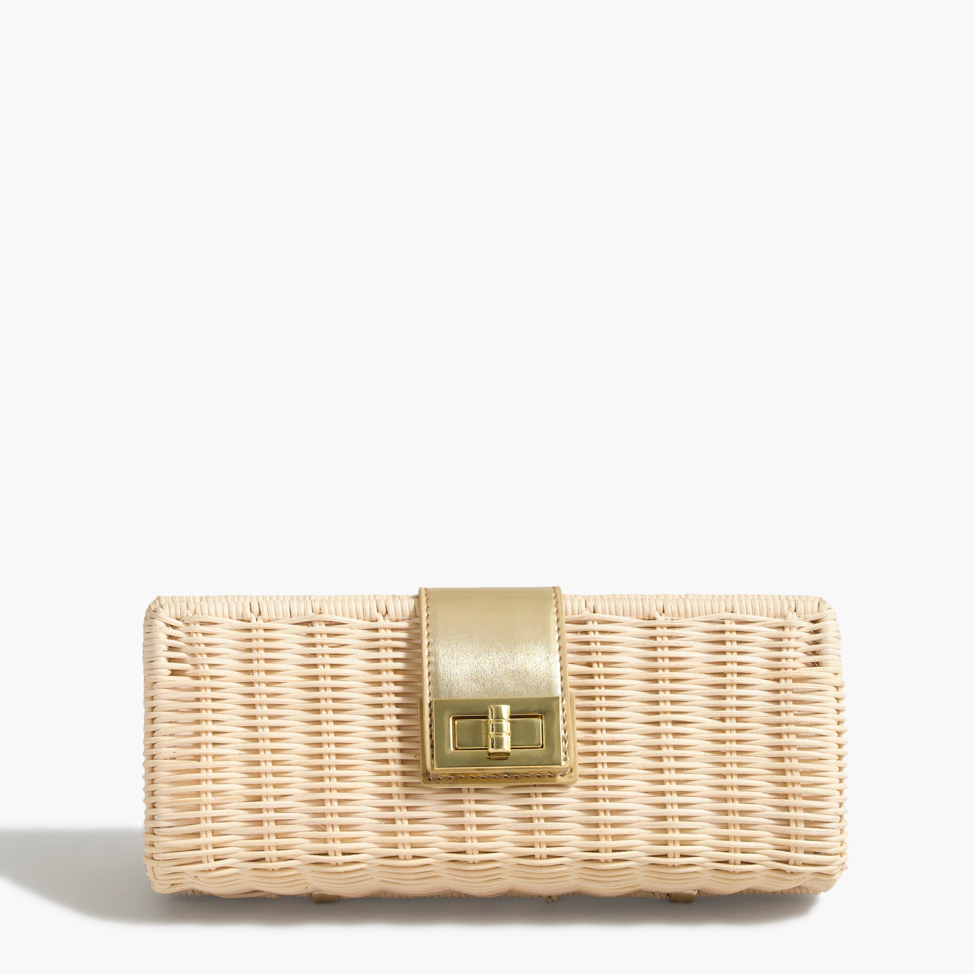 J crew fan rattan clutch discount