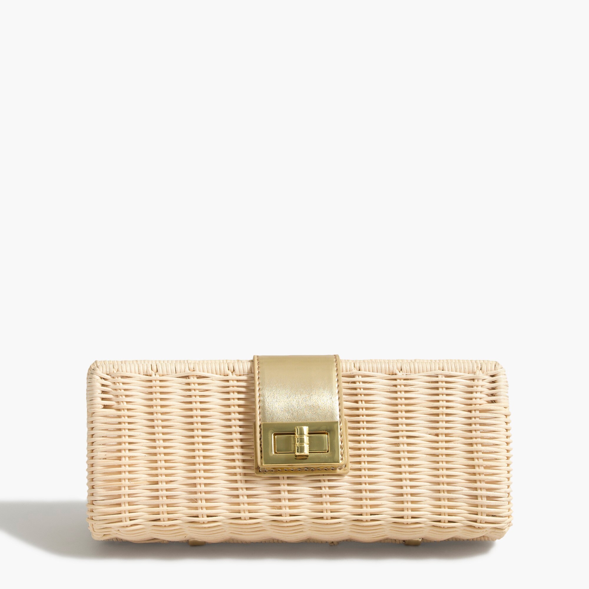 J.Crew Fan Rattan Clutch