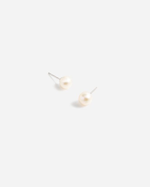 womens Pearl stud earrings