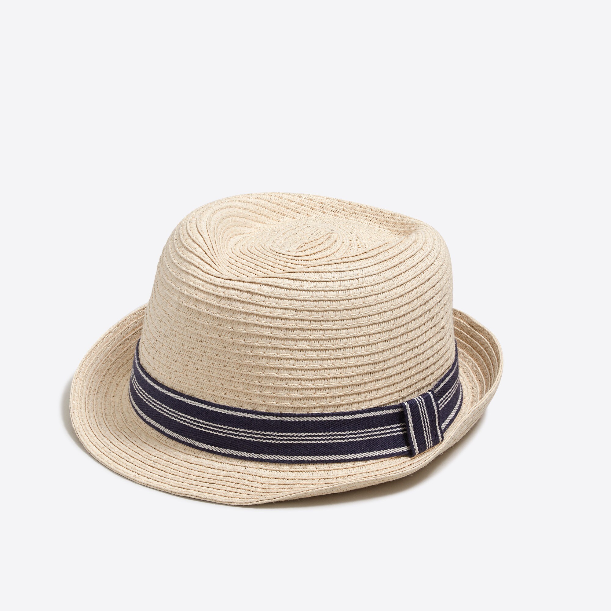 Kids' ribbon straw fedora