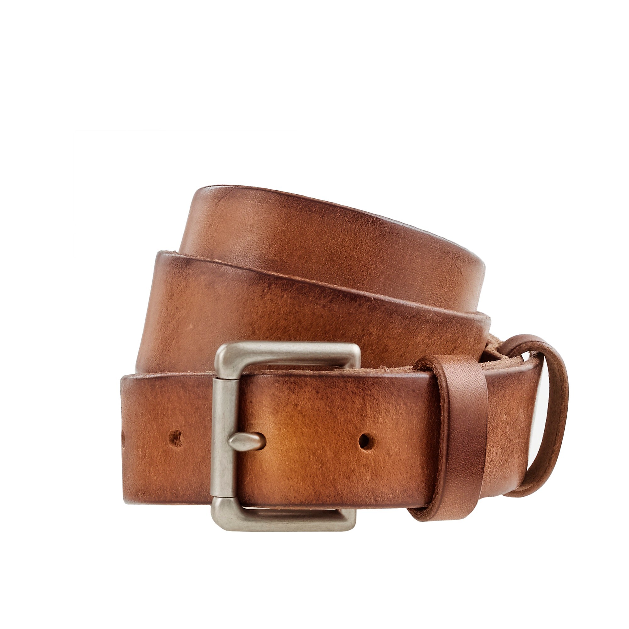Leather double-keeper roller belt : | J.Crew